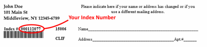 Image from Juror Qualification Questionnaire with Juror Index number circled
